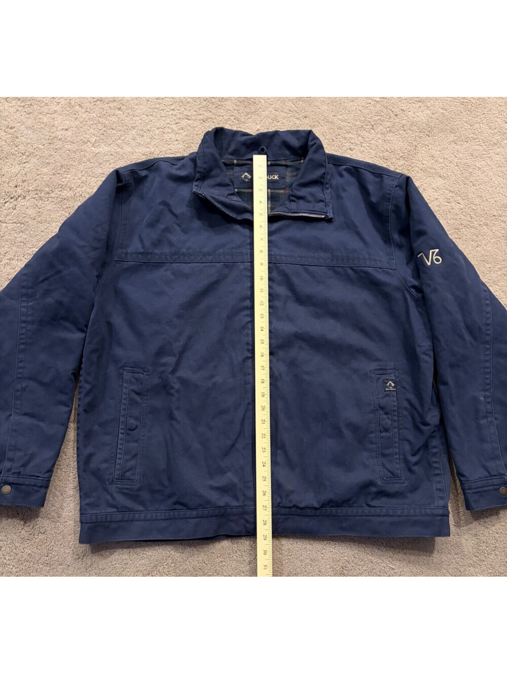 Dri Duck Heavy Canvas Work Jacket Flannel Lined Navy Carhartt Detroit Style 2XL - Picture 9 of 10